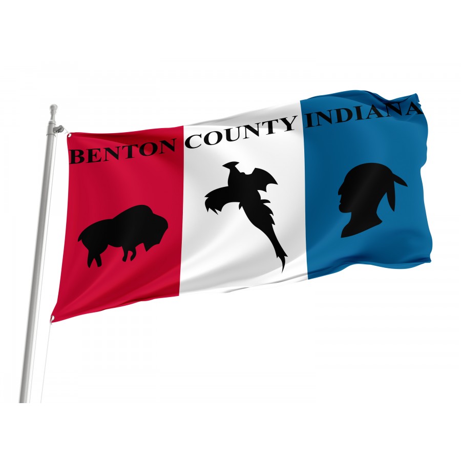 Flag of Benton County, Indiana, Patriotic Flags, Unique Design Print, Flags for Indoor & Outdoor Use