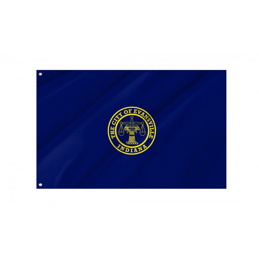 Flag of Evansville, Indiana, Patriotic Flags, Unique Design Print, Flags for Indoor & Outdoor Use