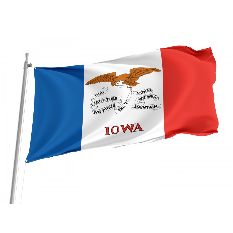 Flag of Iowa State, Patriotic Flags, Unique Design Print, Flags for Indoor & Outdoor Use