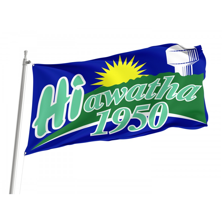 Flag of Hiawatha, Iowa, Patriotic Flags, Unique Design Print, Flags for Indoor & Outdoor Use