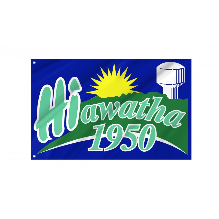 Flag of Hiawatha, Iowa, Patriotic Flags, Unique Design Print, Flags for Indoor & Outdoor Use