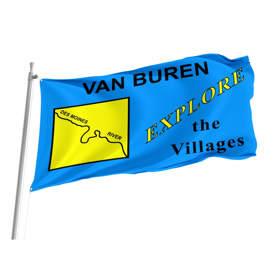 Flag of Van Buren County, Iowa, Patriotic Flags, Unique Design Print, Flags for Indoor & Outdoor Use