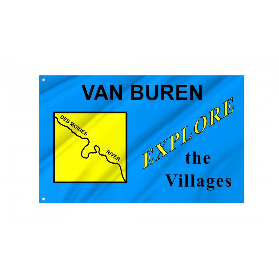 Flag of Van Buren County, Iowa, Patriotic Flags, Unique Design Print, Flags for Indoor & Outdoor Use