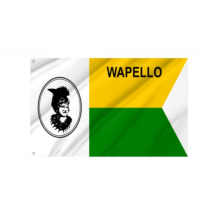 Flag of Wapello County, Iowa, Patriotic Flags, Unique Design Print, Flags for Indoor & Outdoor Use