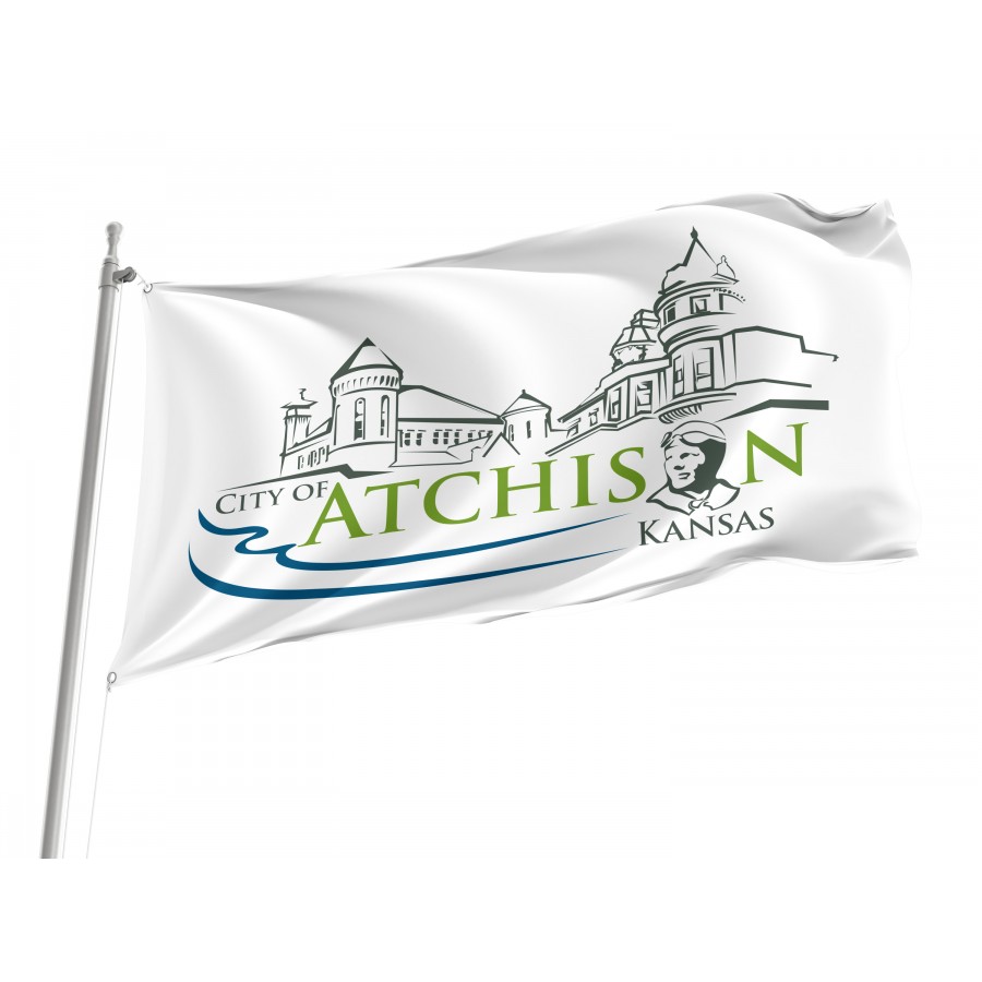 Flag of Atchison, Kansas, Patriotic Flags, Unique Design Print, Flags for Indoor & Outdoor Use