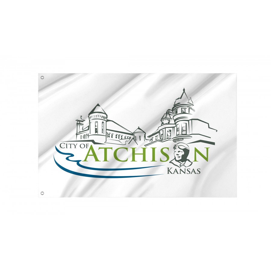 Flag of Atchison, Kansas, Patriotic Flags, Unique Design Print, Flags for Indoor & Outdoor Use
