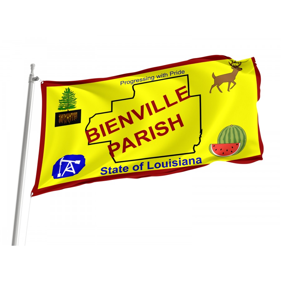 Flag of Bienville Parish, Louisiana, Patriotic Flags, Unique Design Print, Flags for Indoor & Outdoor Use