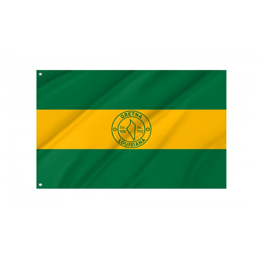 Flag of Gretna, Louisiana, Patriotic Flags, Unique Design Print, Flags for Indoor & Outdoor Use