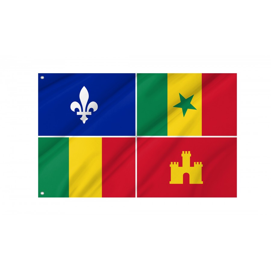 Flag of Louisiana Creole, Patriotic Flags, Unique Design Print, Flags for Indoor & Outdoor Use