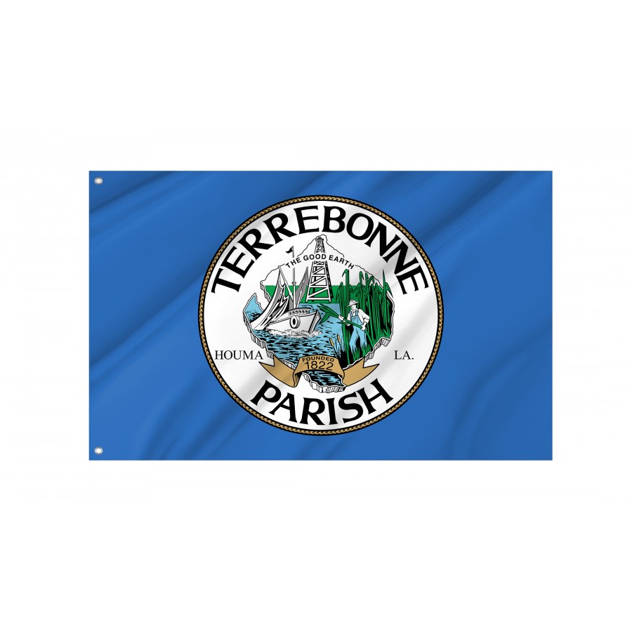 Flag of Terrebonne Parish, Louisiana, Patriotic Flags, Unique Design Print, Flags for Indoor & Outdoor Use