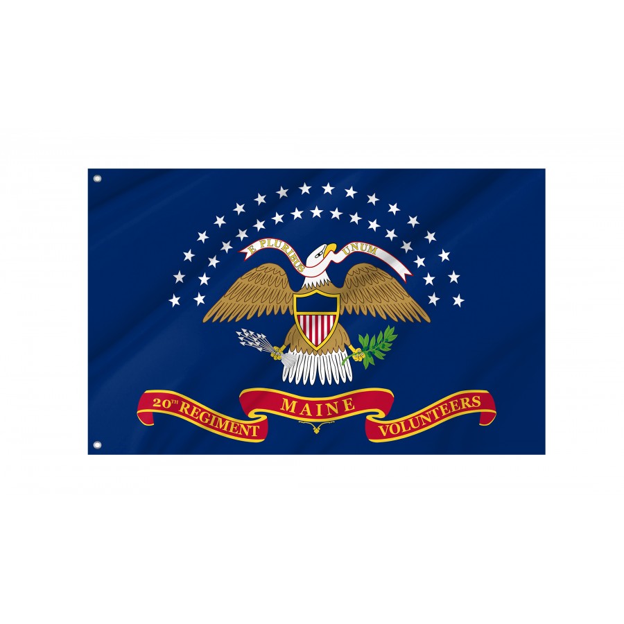 Flag of 20th Maine Volunteer Infantry Regiment, Patriotic Flags, Unique Design Print, Flags for Indoor & Outdoor Use