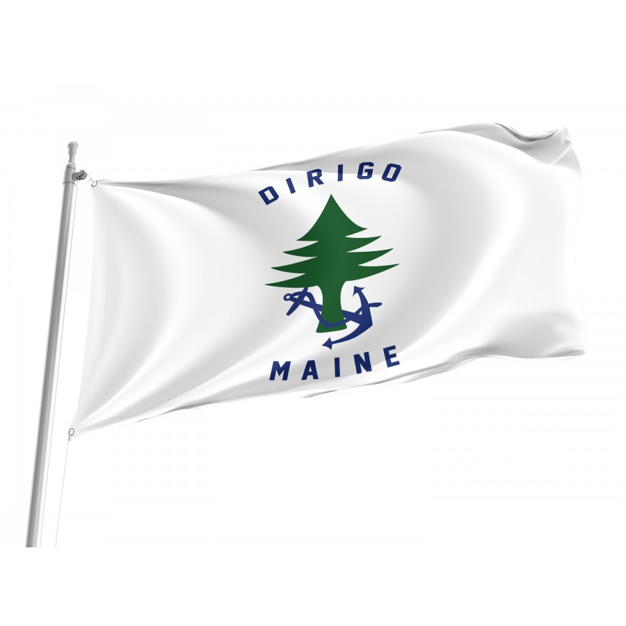 Flag of Naval Ensign of Maine, Patriotic Flags, Unique Design Print, Flags for Indoor & Outdoor Use