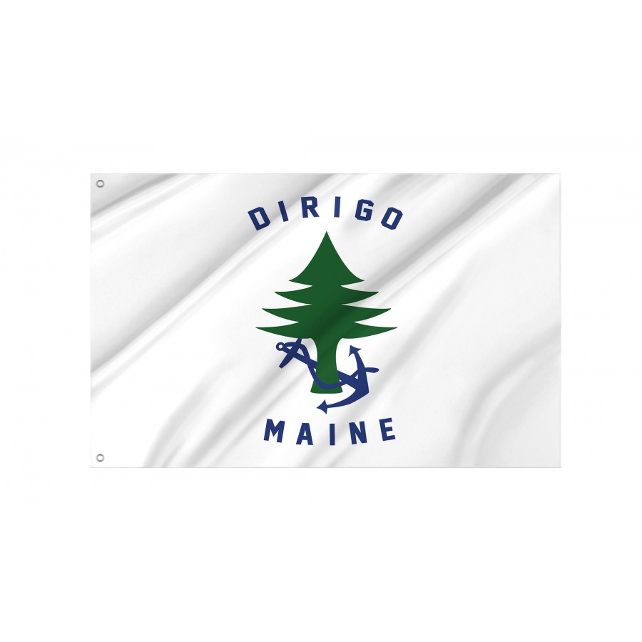 Flag of Naval Ensign of Maine, Patriotic Flags, Unique Design Print, Flags for Indoor & Outdoor Use