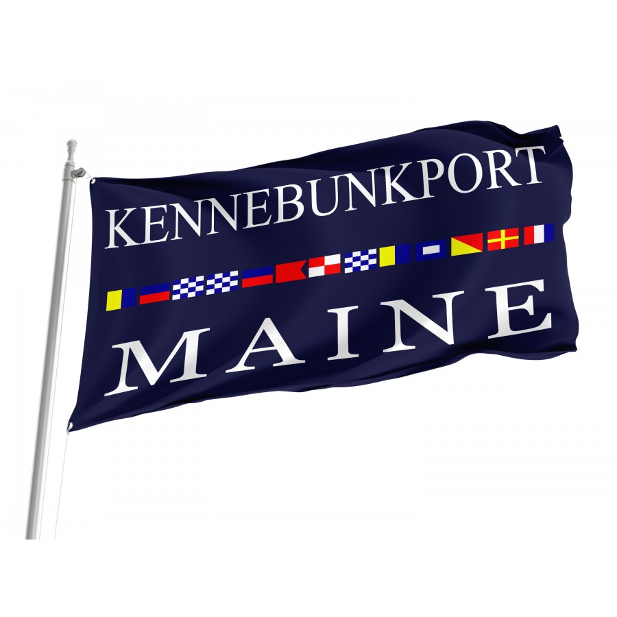 Old Flag of Kennebunkport Maine, Patriotic Flags, Unique Design Print, Flags for Indoor & Outdoor Use