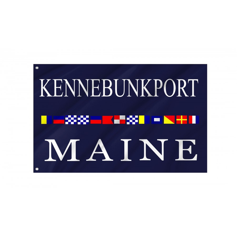 Old Flag of Kennebunkport Maine, Patriotic Flags, Unique Design Print, Flags for Indoor & Outdoor Use
