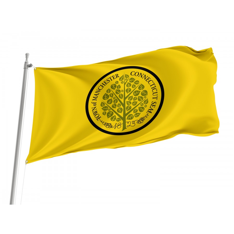 Flag of Manchester, Connecticut, Patriotic Flags, Unique Design Print, Flags for Indoor & Outdoor Use