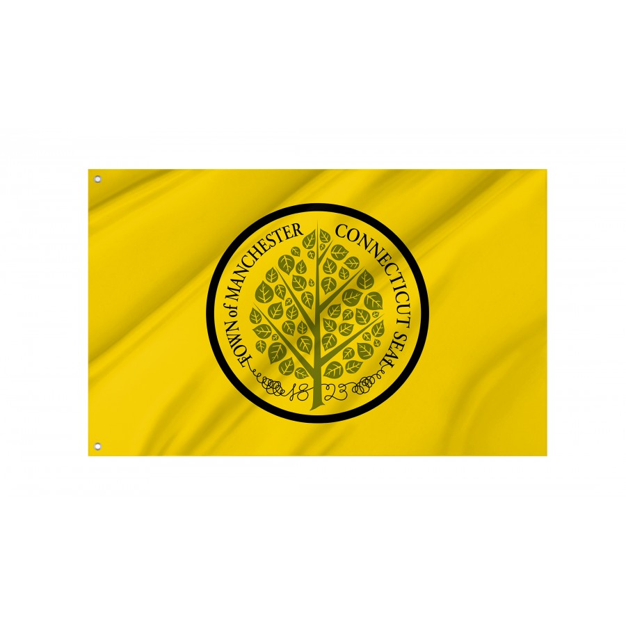Flag of Manchester, Connecticut, Patriotic Flags, Unique Design Print, Flags for Indoor & Outdoor Use