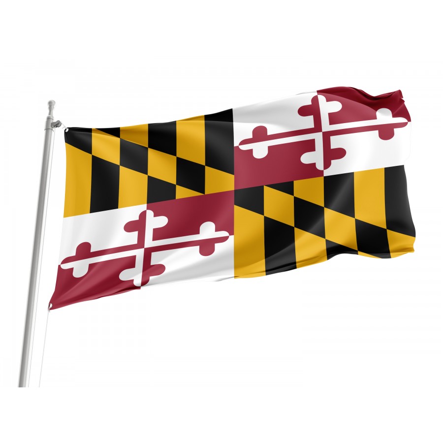 Flag of Maryland State, Patriotic Flags, Unique Design Print, Flags for Indoor & Outdoor Use