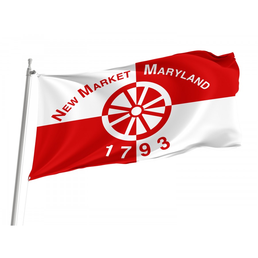 Flag of New Market, Maryland, Patriotic Flags, Unique Design Print, Flags for Indoor & Outdoor Use