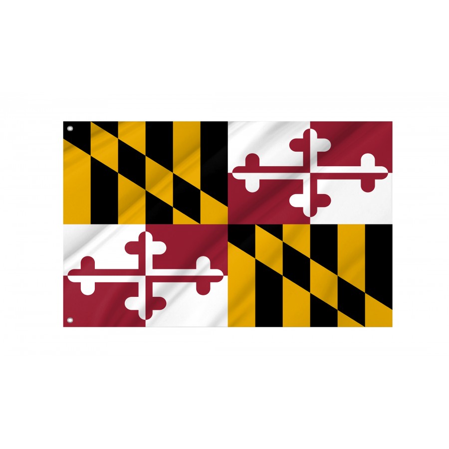 Flag of Maryland State, Patriotic Flags, Unique Design Print, Flags for Indoor & Outdoor Use