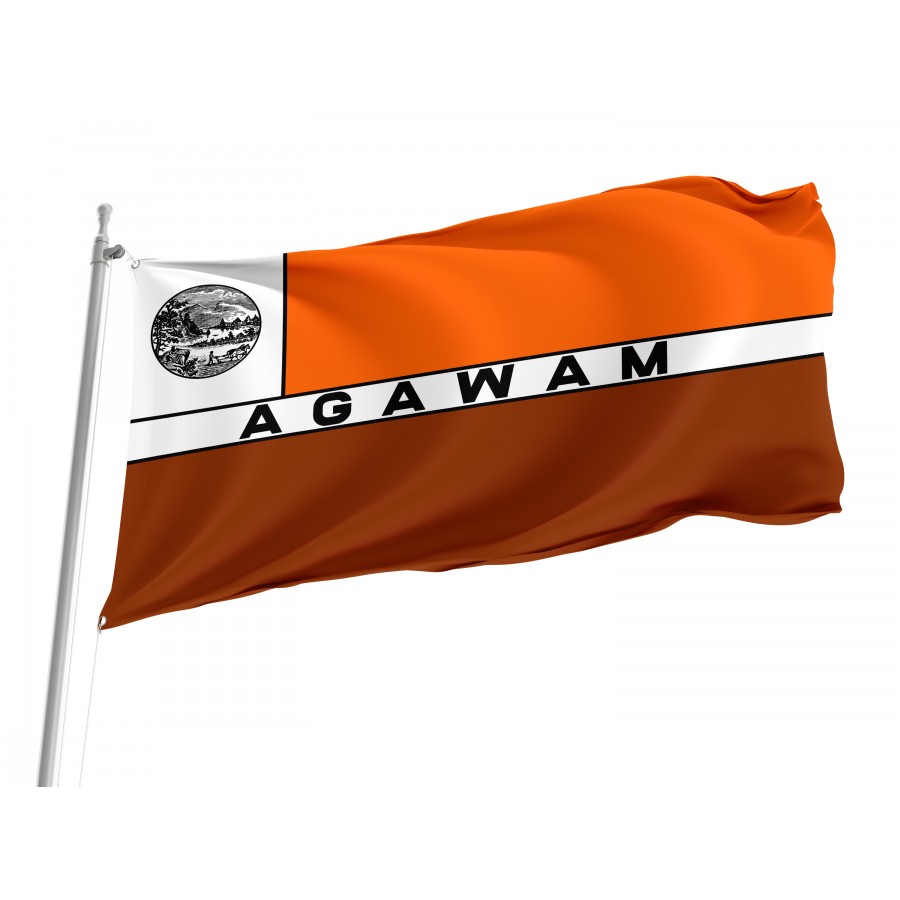 Flag of Agawam, Massachusetts, Patriotic Flags, Unique Design Print, Flags for Indoor & Outdoor Use
