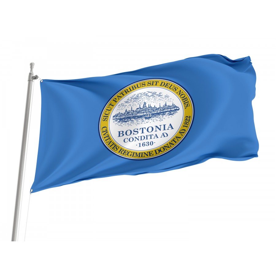 Flag of Boston, Massachusetts, Patriotic Flags, Unique Design Print, Flags for Indoor & Outdoor Use