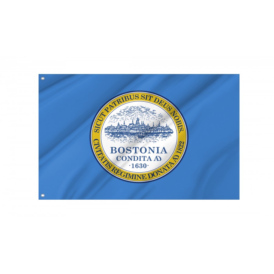 Flag of Boston, Massachusetts, Patriotic Flags, Unique Design Print, Flags for Indoor & Outdoor Use