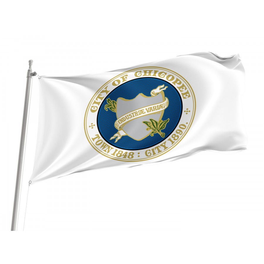Flag of Chicopee, Massachusetts, Patriotic Flags, Unique Design Print, Flags for Indoor & Outdoor Use