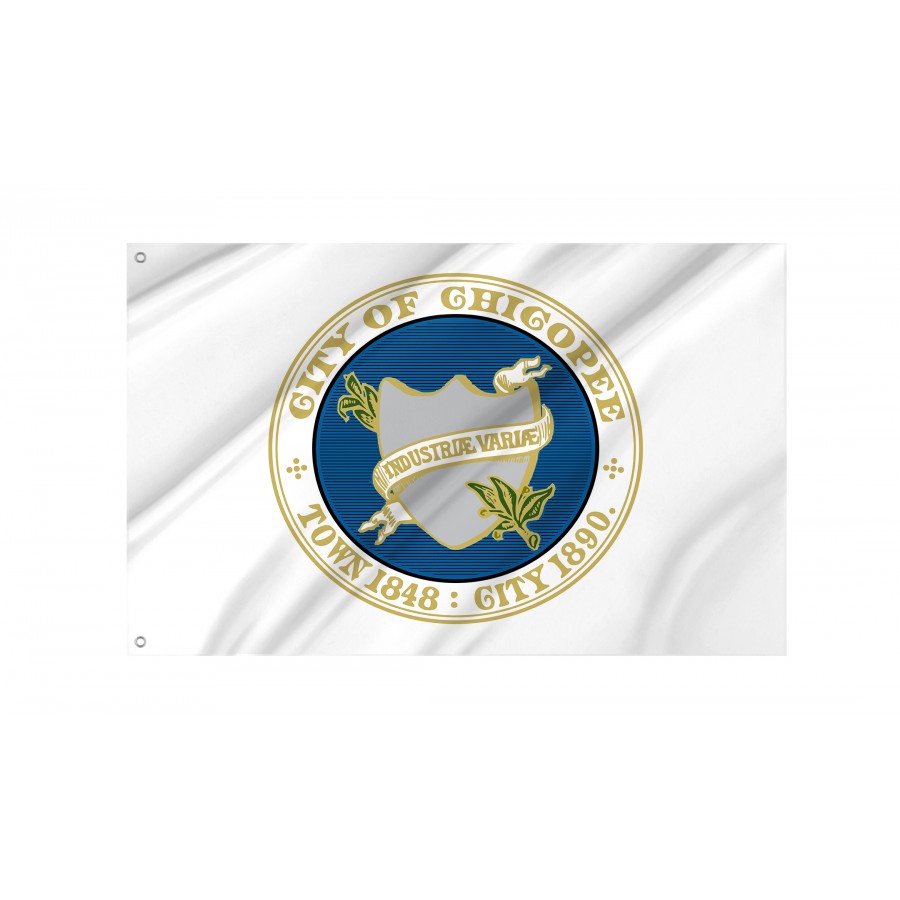 Flag of Chicopee, Massachusetts, Patriotic Flags, Unique Design Print, Flags for Indoor & Outdoor Use