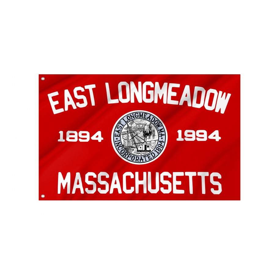 Flag of East Longmeadow, Massachusetts, Patriotic Flags, Unique Design Print, Flags for Indoor & Outdoor Use