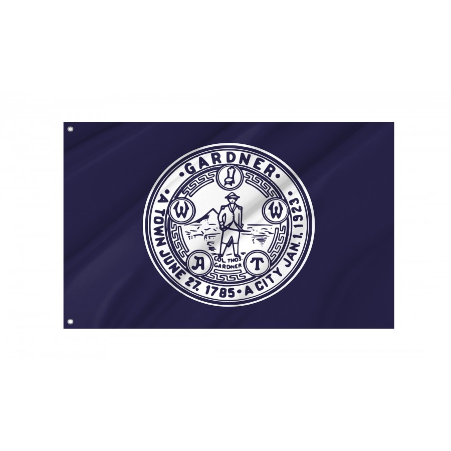 Flag of Gardner, Massachusetts, Patriotic Flags, Unique Design Print, Flags for Indoor & Outdoor Use