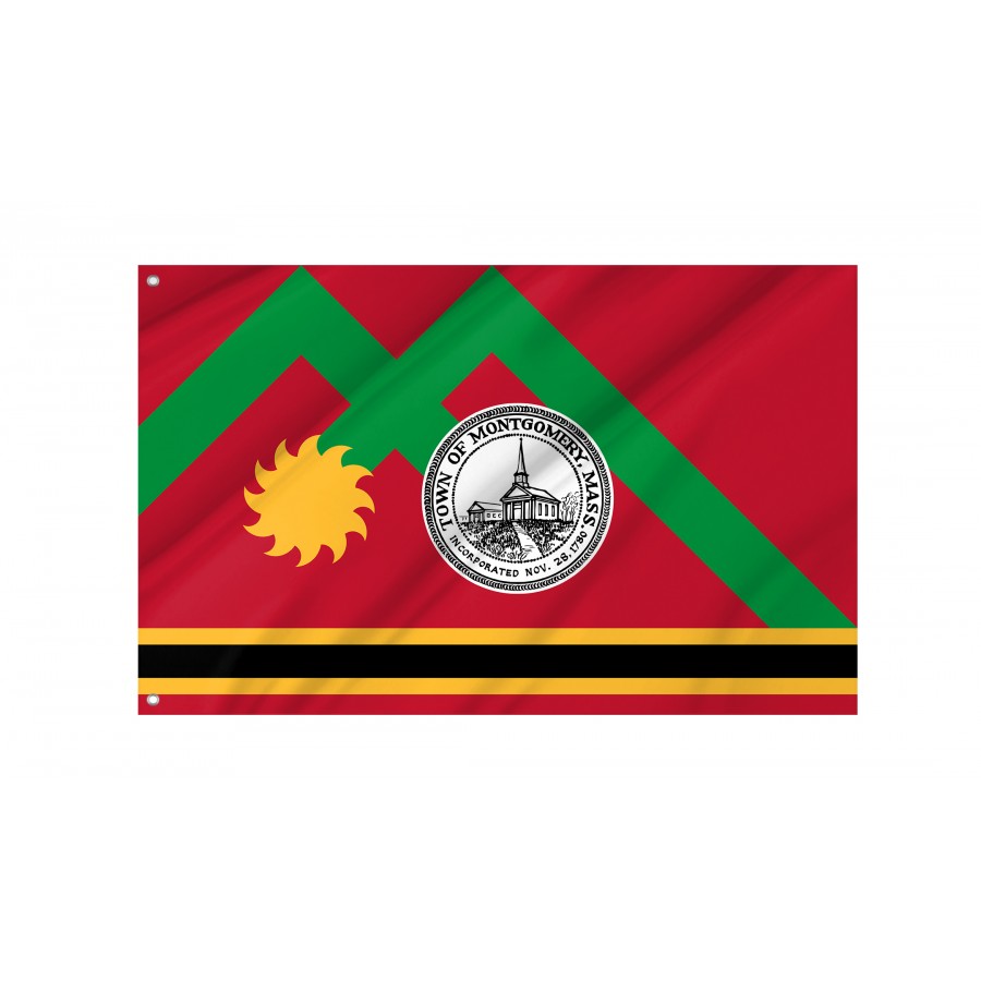 Flag of Montgomery, Massachusetts, Patriotic Flags, Unique Design Print, Flags for Indoor & Outdoor Use
