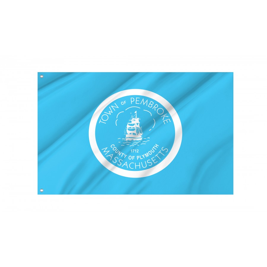 Flag of Pembroke, Massachusetts, Patriotic Flags, Unique Design Print, Flags for Indoor & Outdoor Use