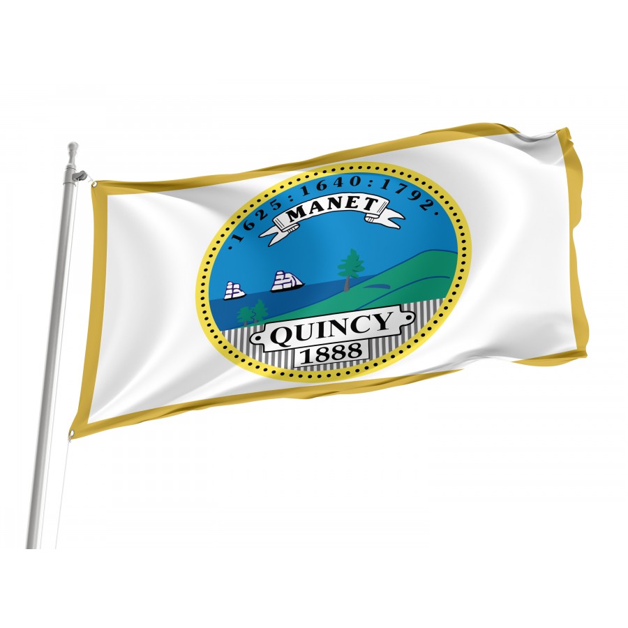 Flag of Quincy, Massachusetts, Patriotic Flags, Unique Design Print, Flags for Indoor & Outdoor Use