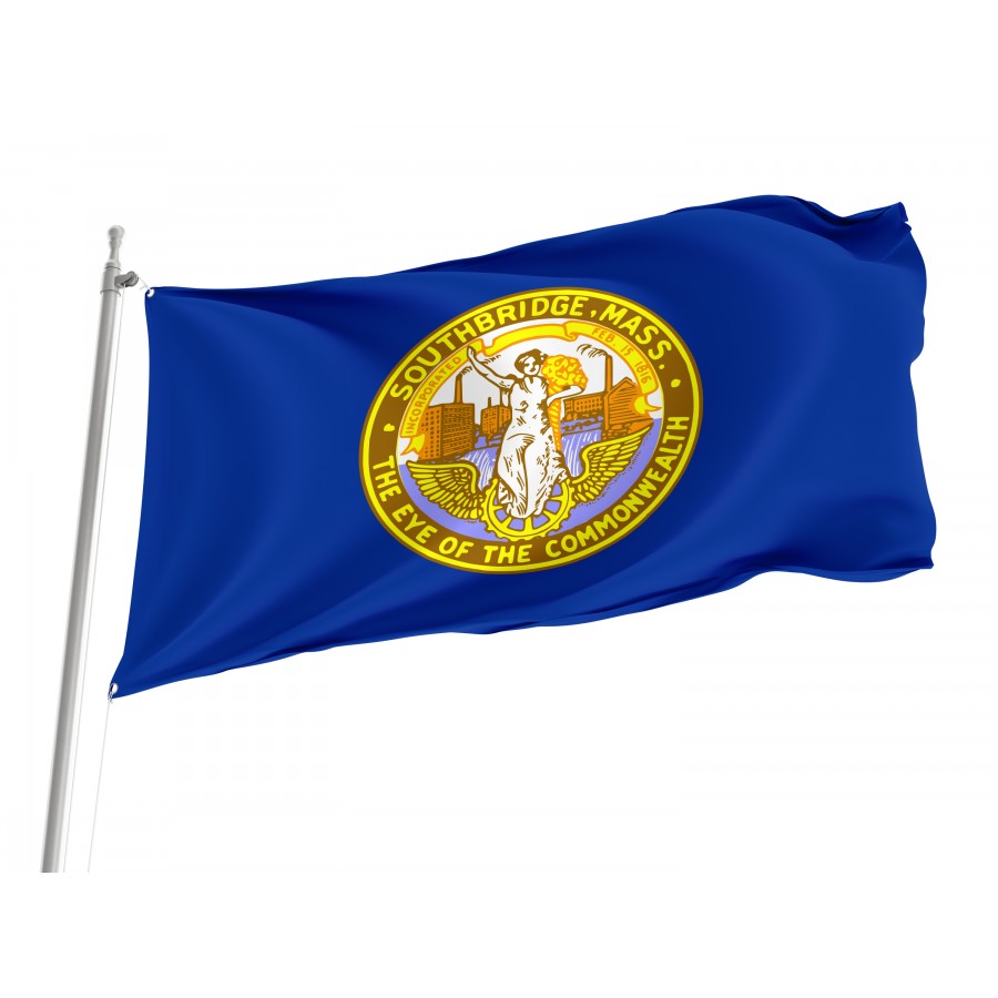 Flag of Southbridge, Massachusetts, Patriotic Flags, Unique Design Print, Flags for Indoor & Outdoor Use