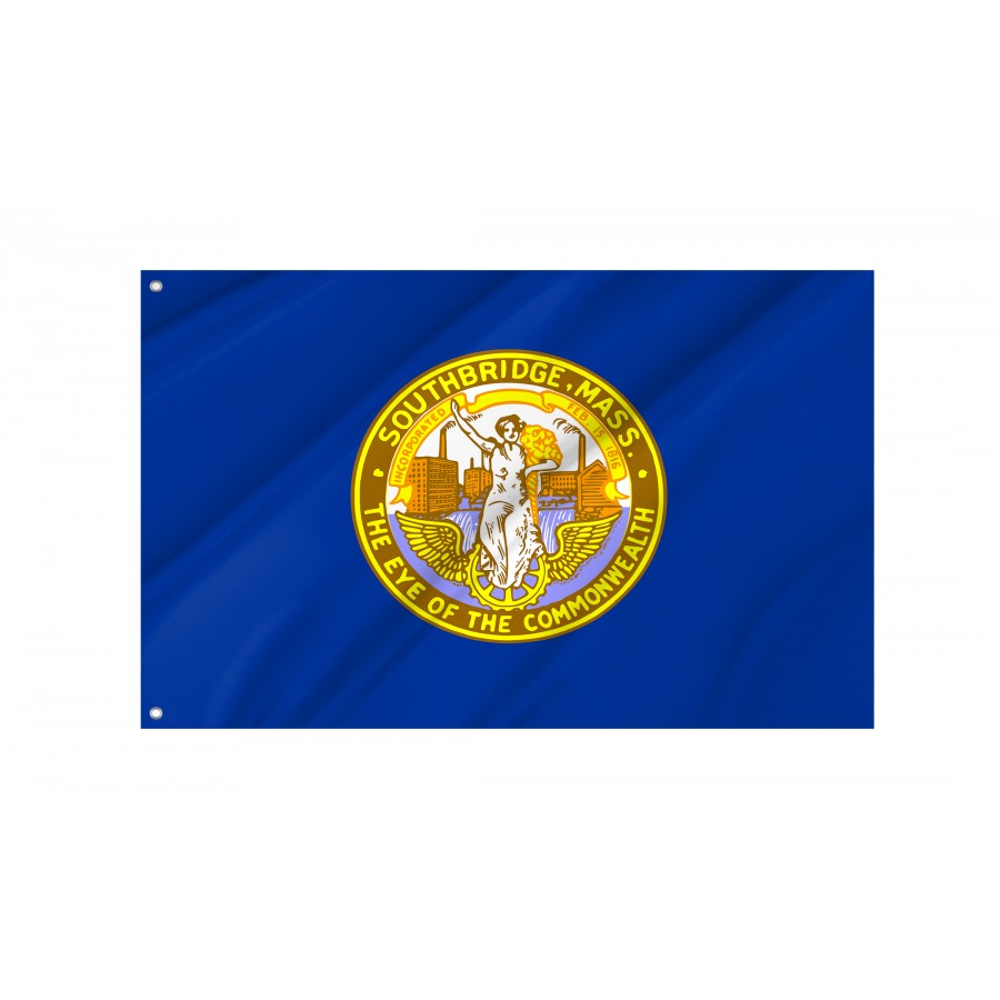 Flag of Southbridge, Massachusetts, Patriotic Flags, Unique Design Print, Flags for Indoor & Outdoor Use