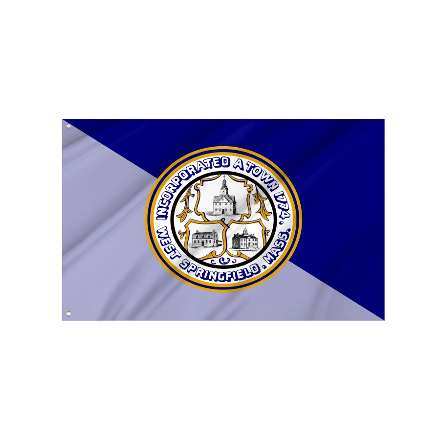 Flag of West Springfield, Massachusetts, Patriotic Flags, Unique Design Print, Flags for Indoor & Outdoor Use