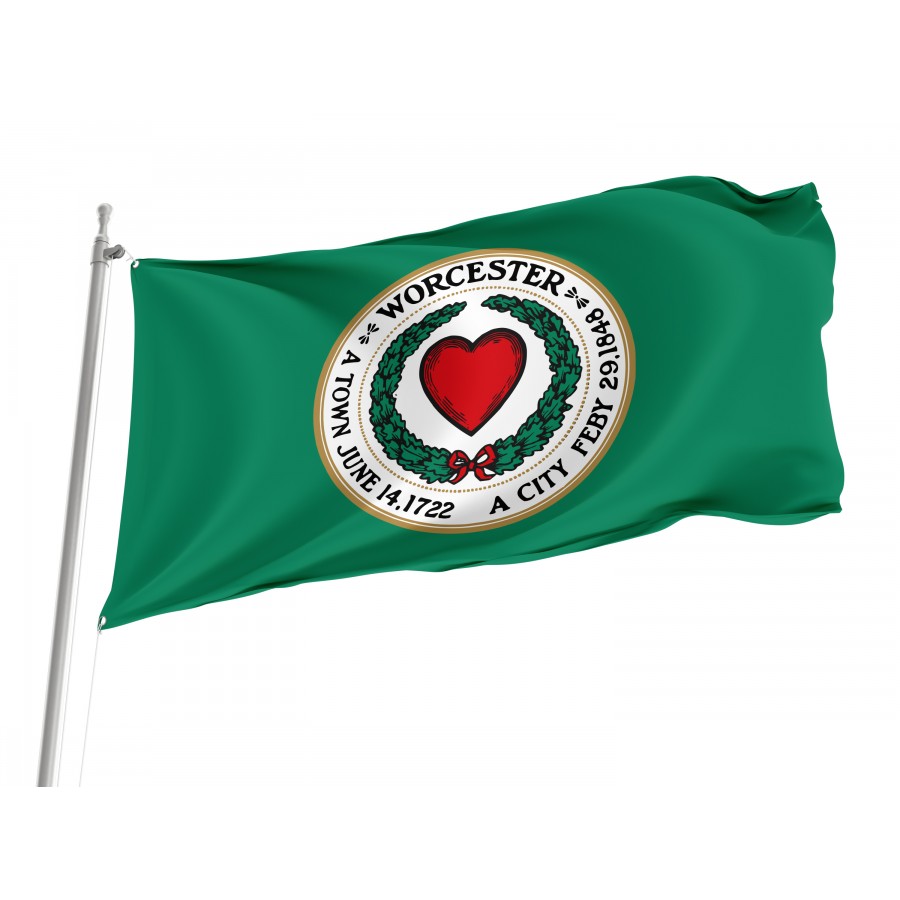 Flag of Worcester, Massachusetts, Patriotic Flags, Unique Design Print, Flags for Indoor & Outdoor Use