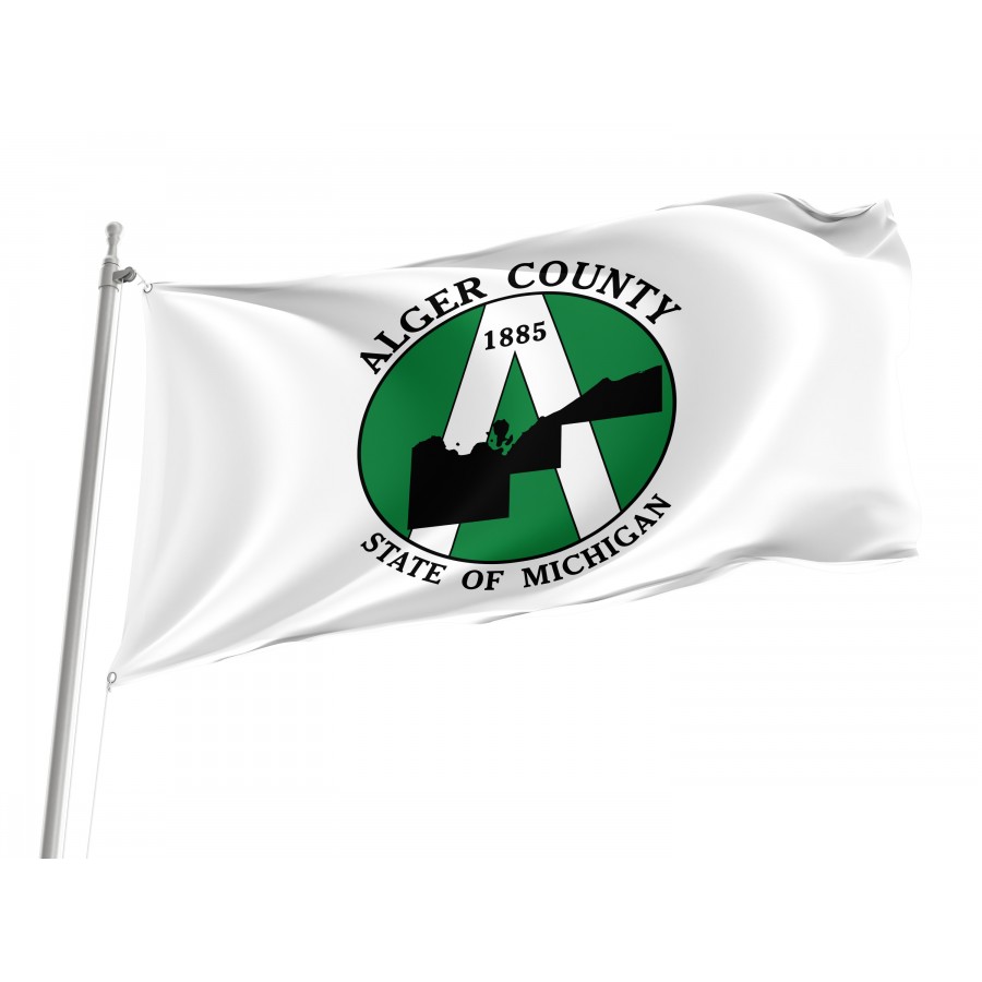Flag of Alger County, Michigan, Patriotic Flags, Unique Design Print, Flags for Indoor & Outdoor Use