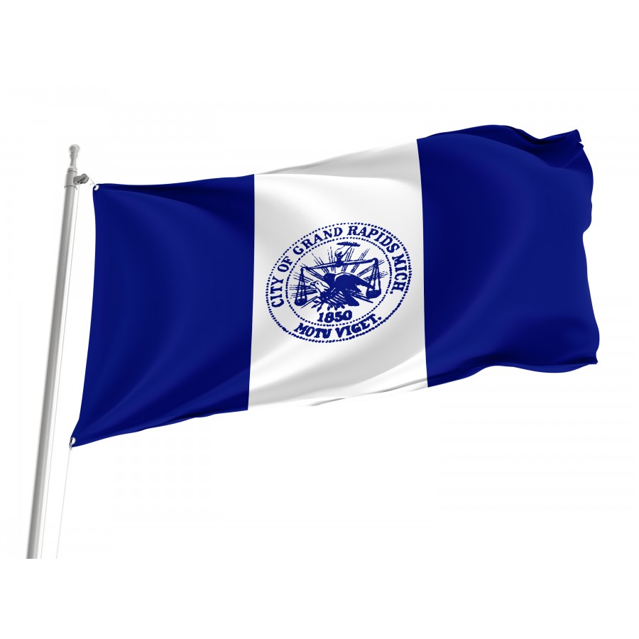Flag of City of Grand Rapids, Michigan, Patriotic Flags, Unique Design Print, Flags for Indoor & Outdoor Use