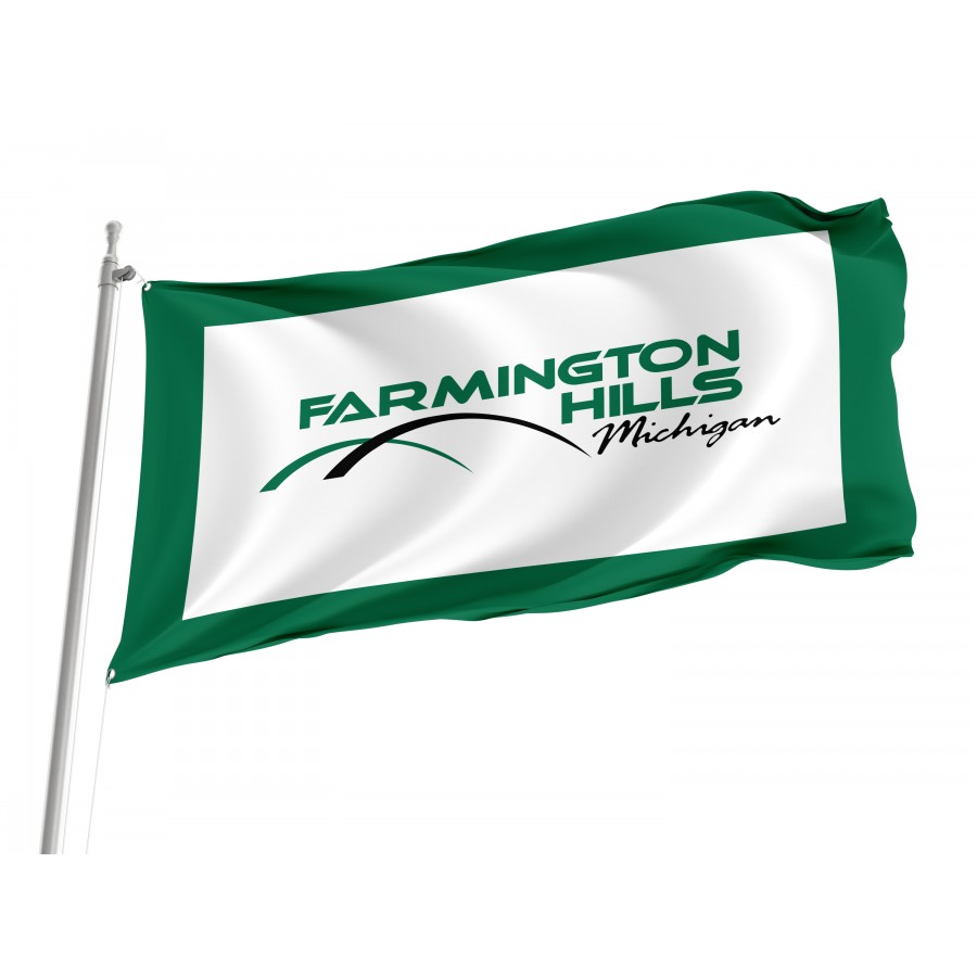 Flag of Farmington Hills, Michigan, Patriotic Flags, Unique Design Print, Flags for Indoor & Outdoor Use
