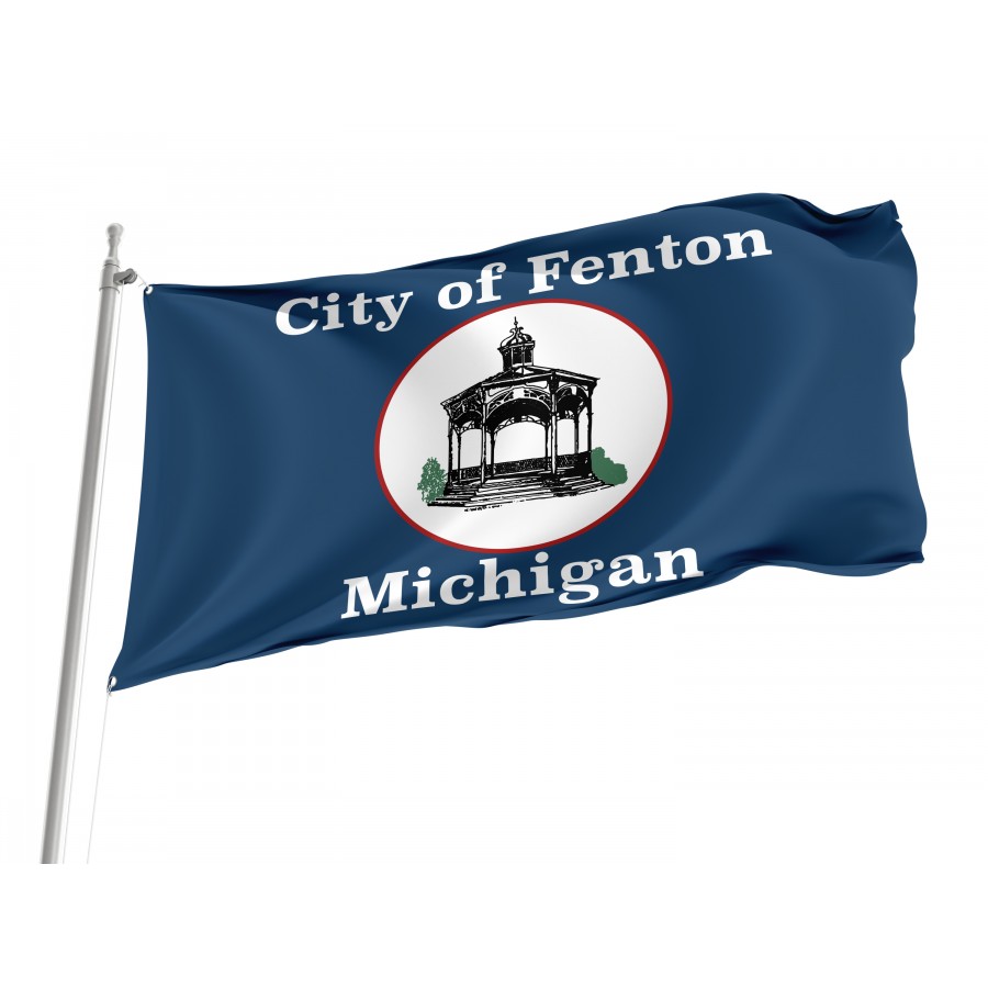 Flag of Fenton, Michigan, Patriotic Flags, Unique Design Print, Flags for Indoor & Outdoor Use