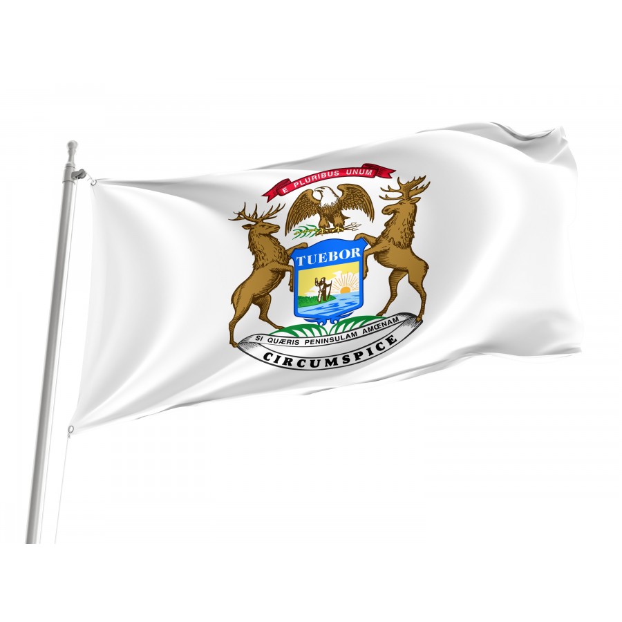 Flag of Governor of Michigan, Patriotic Flags, Unique Design Print, Flags for Indoor & Outdoor Use