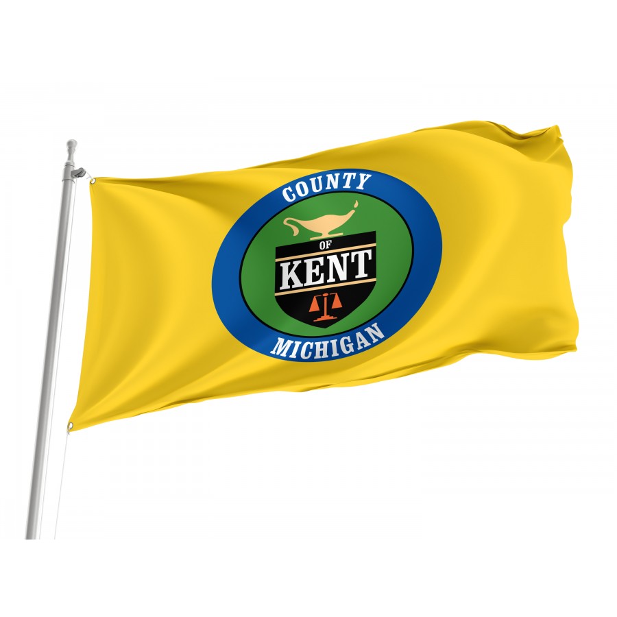 Flag of Kent County, Michigan, Patriotic Flags, Unique Design Print, Flags for Indoor & Outdoor Use