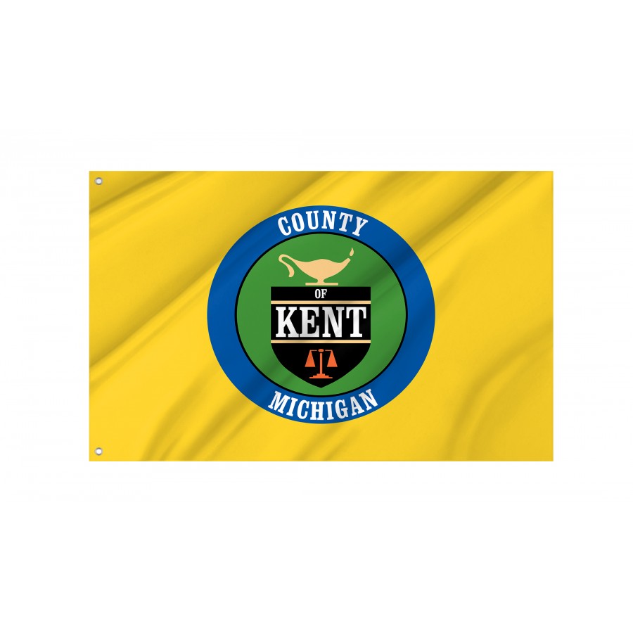 Flag of Kent County, Michigan, Patriotic Flags, Unique Design Print, Flags for Indoor & Outdoor Use