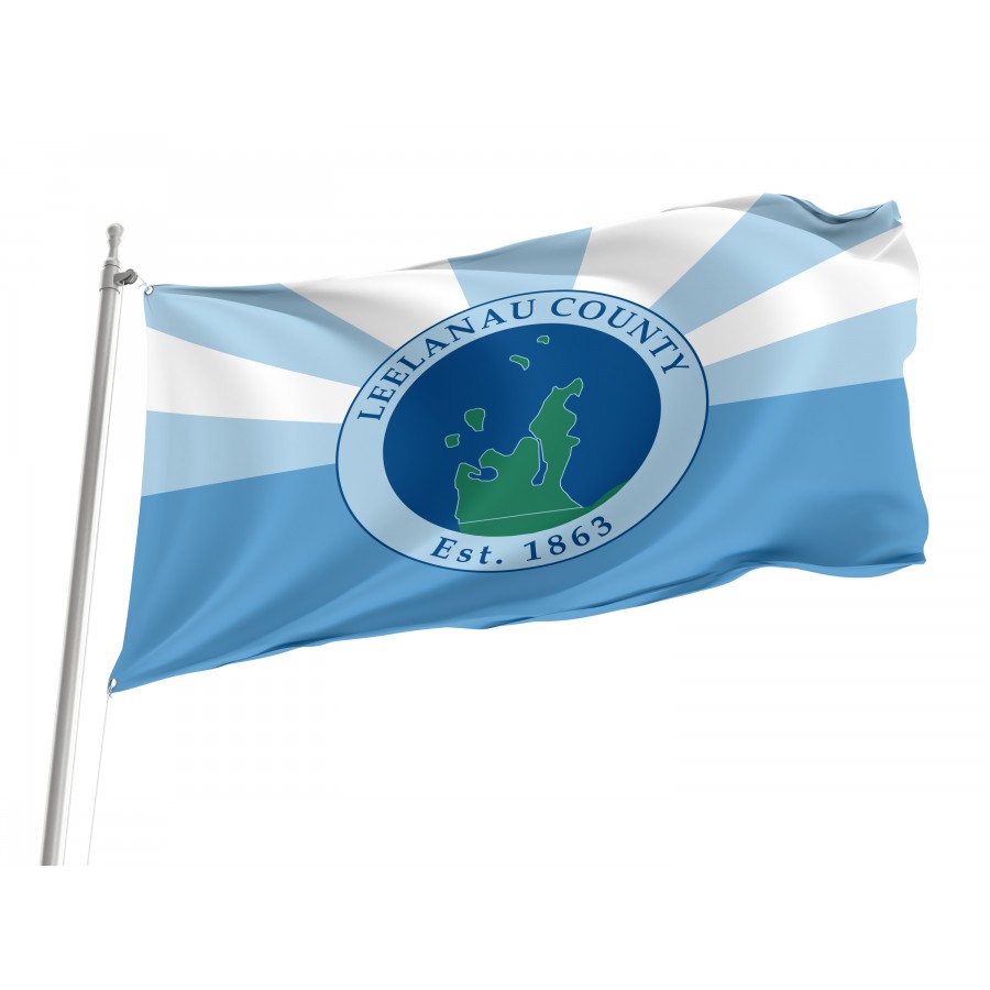 Flag of Leelanau County, Michigan, Patriotic Flags, Unique Design Print, Flags for Indoor & Outdoor Use