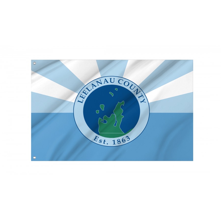 Flag of Leelanau County, Michigan, Patriotic Flags, Unique Design Print, Flags for Indoor & Outdoor Use