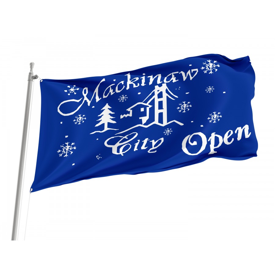 Flag of Mackinaw City, Michigan, Patriotic Flags, Unique Design Print, Flags for Indoor & Outdoor Use