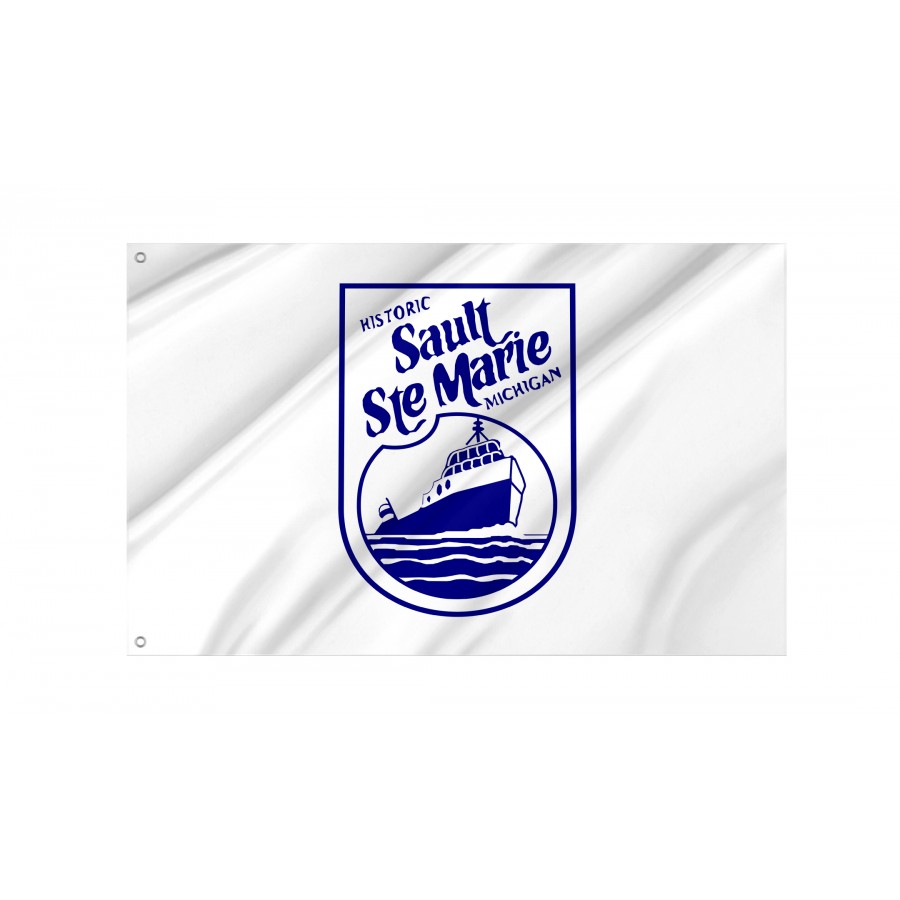 Flag of Sault Ste. Marie, Michigan, Patriotic Flags, Unique Design Print, Flags for Indoor & Outdoor Use