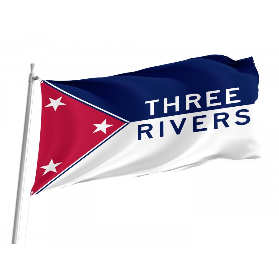 Flag of Three Rivers, Michigan, Patriotic Flags, Unique Design Print, Flags for Indoor & Outdoor Use